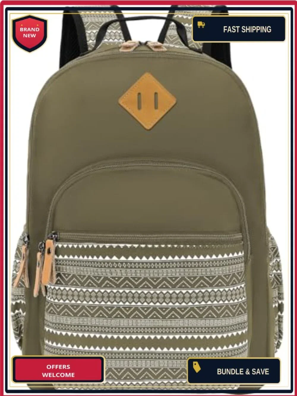 Lightweight Travel Backpack for Women with Laptop Compartment, Water-Resistant